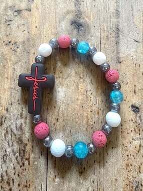 Patriotic Faith Beaded Bracelet
